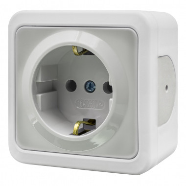 Накладная розетка NE-AD MULTIMA 92-51-08 с з/к белая