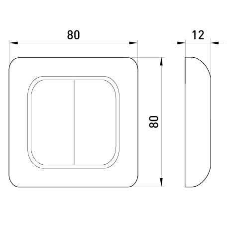 Двухклавишный выключатель E.Next 10А 250В (205) - фото №1