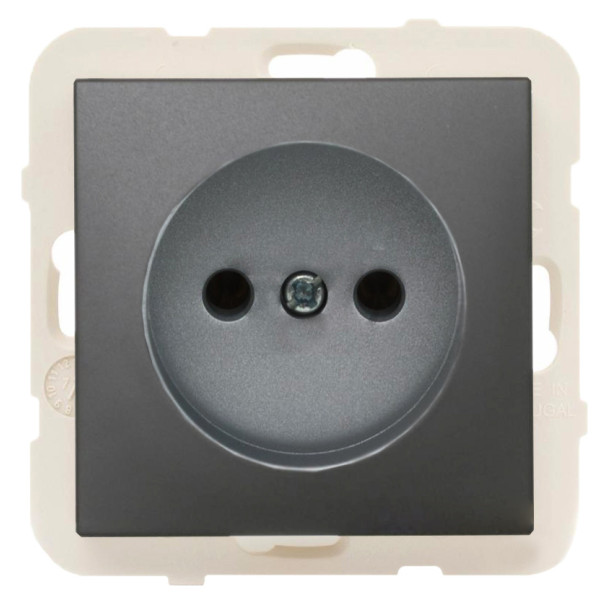Одинарная розетка без з/к Logus 21121 TIS 16А 250В (серый)