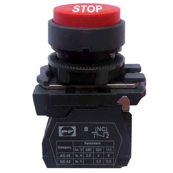 Кнопка Promfactor FP5-AL4342 1NC «STOP» червона (FP5-AL4342)