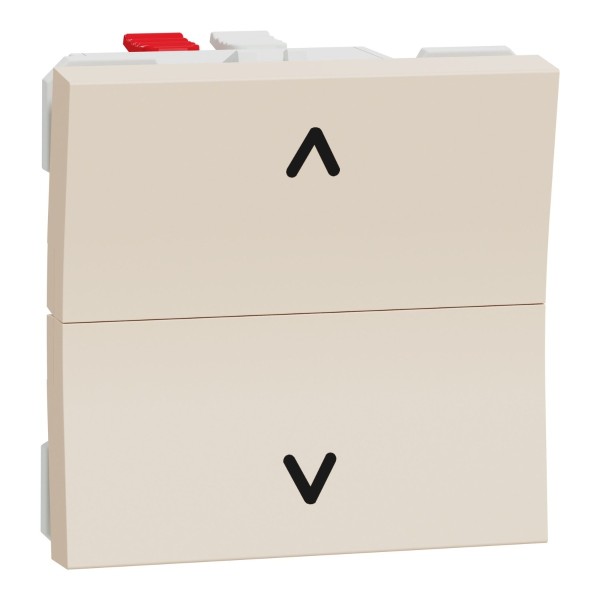 Вимикач для жалюзі Schneider Electric Unica New NU320744 2-х клавішний 6А 2м бежева