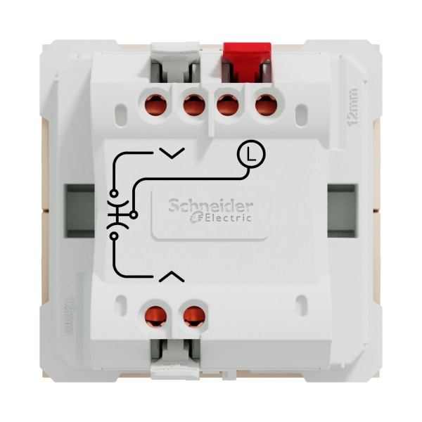 Вимикач для жалюзі Schneider Electric Unica New NU320744 2-х клавішний 6А 2м бежева - фото №4