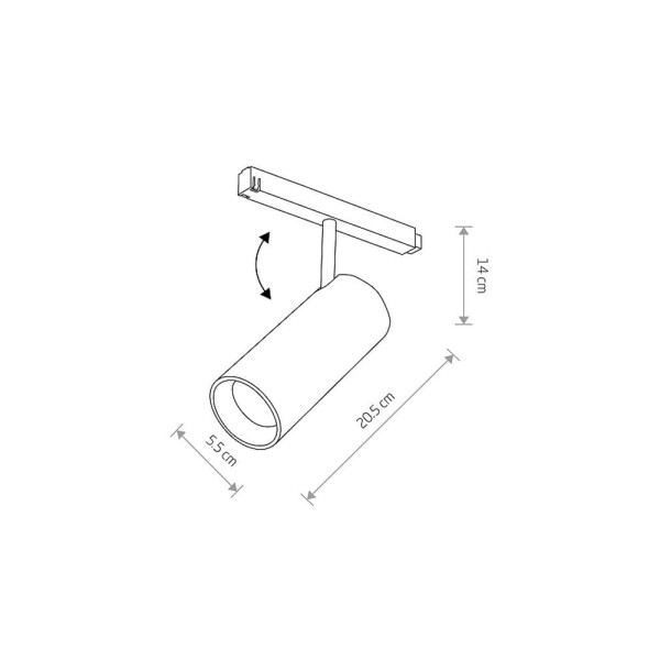 Магнітний трековий світильник Nowodvorski 10147 LVM Spot Led 1x15w 3000к 1020Lm IP20 Bl - фото №2