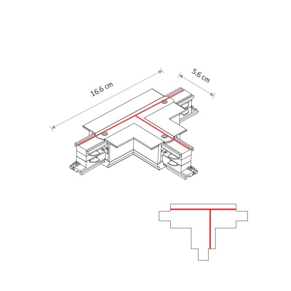 З'єднувач Nowodvorski 8247 CTLS Recessed Power T Connector Left 1 T-R1 IP20 білий - фото №1