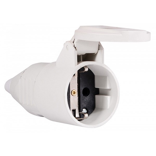 Переносная розетка с защитной крышкой Аско-Укрем ГП 16А/2 (220В) 2Р+РЕ (212) (A0080030009)