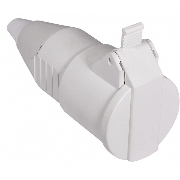 Переносная розетка с защитной крышкой Аско-Укрем ГП 16А/2 (220В) 2Р+РЕ (212) (A0080030009) - фото №2