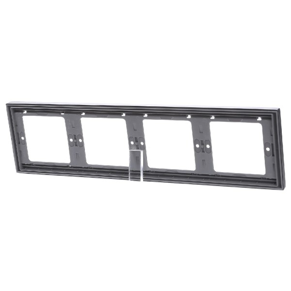 Рамка 4-местная, горизонтальная, нержавеющая сталь Berker K.1 - фото №4