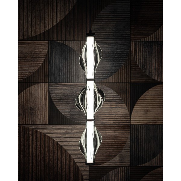 Підвісний світильник, люстра TK Lighting 18215 Elva LED 1x22W 3000K 2616Lm IP20 димчастий - фото №2