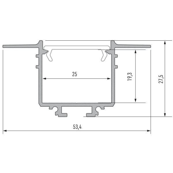 Профіль для світлодіодної стрічки Lumines SUBLI білий - фото №1