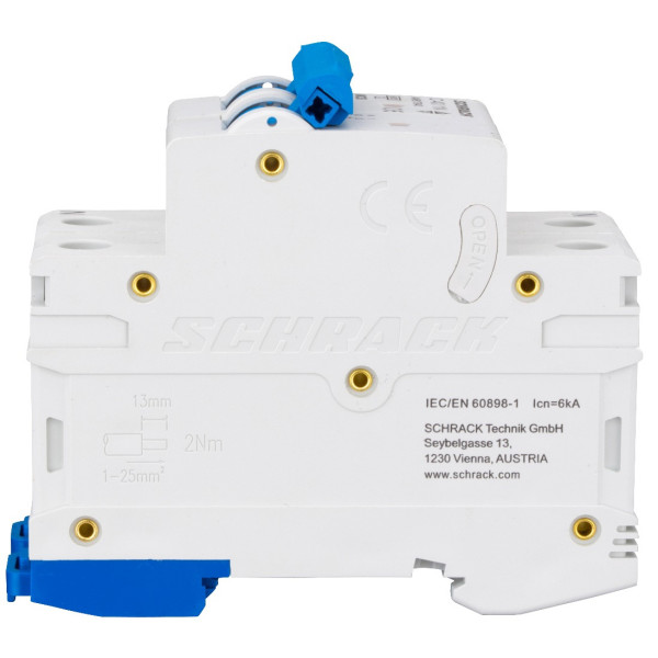 Автоматичний вимикач Schrack AM617640 6кА 40А 1P+N C - фото №4