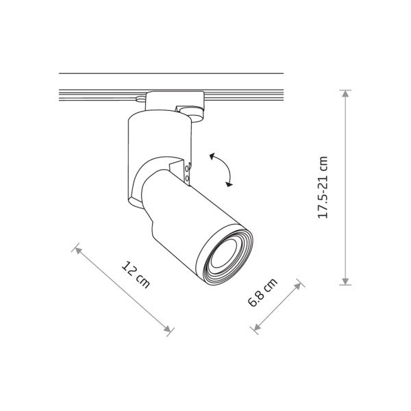 Трековий світильник Nowodvorski 7661 Profile Mike GU10 1x15W IP20 чорний - фото №4