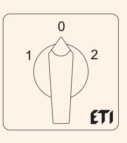 Кулачковый переключатель ETI 004773104 CS 16 51 U (1p «1-0-2» 16A) - фото №2