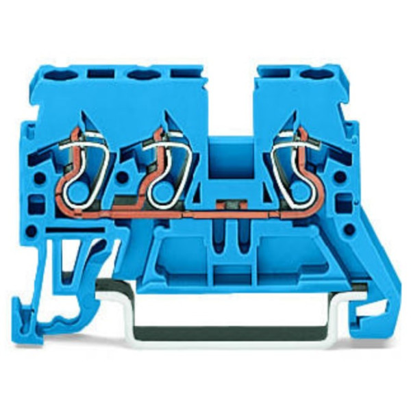 Трипровідна компактна клема Wago 870-684 TS35 (синя)