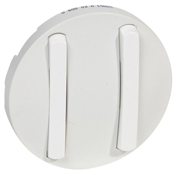 Двойная клавиша выключателя Legrand Celiane (065002) Slim (белый)