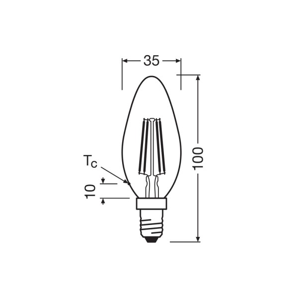 Світлодіодна лампочка Osram 4058075654471 LED E14 DIM 1x5.9W 2700K 806Lm IP20 - фото №2