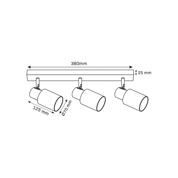 Светильник поворотный, спот Goldlux 331533 Rebecca E14 3x8W IP20 черный - фото №2
