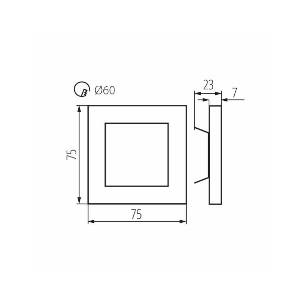 Светильник для подсветки лестницы/коридора Kanlux 29856 Apus LED PIR B-NW - фото №1