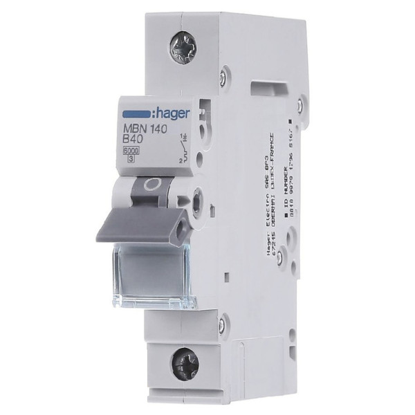 Автоматичний вимикач Hager MBN140 6кА B 40A 1P