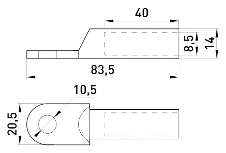 Алюмінієвий кабельний наконечник E.Next e.end.stand.a.35 (s020004) - фото №1
