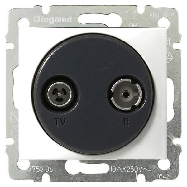 Механізм розетки TV-R Valena білий