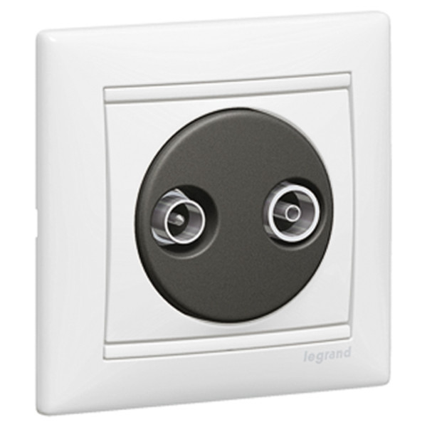 Механізм розетки TV-R Valena білий - фото №1