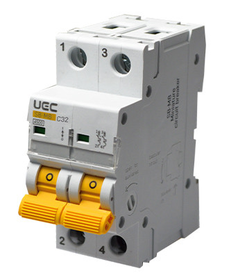 Автоматичний вимикач UEC SB-M8 2P 32A C 4,5кA (MCB45-2-032-C)