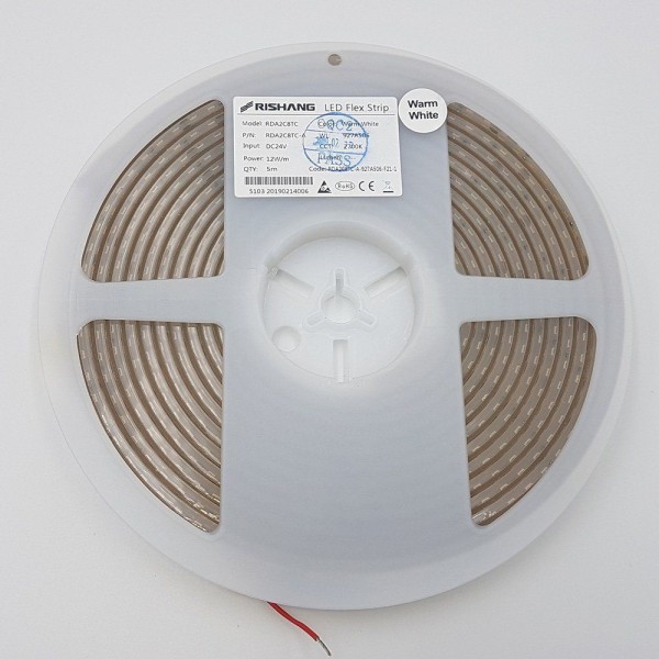 LED лента RISHANG 128-2835-24V-IP68 12W 1385Lm 3000K 5м (RDA2C8TC-A) - фото №3