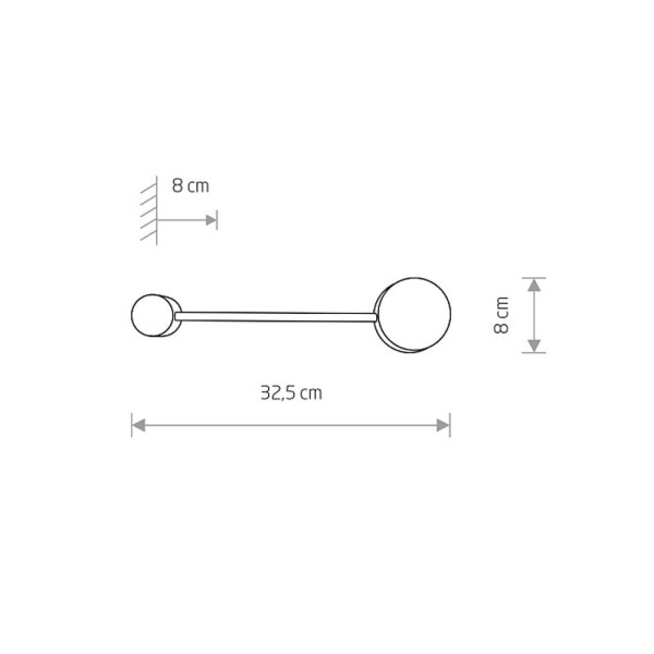 Бра, настенный светильник Nowodvorski 7806 Orbit GX53 1x8W IP20 Bl - фото №1