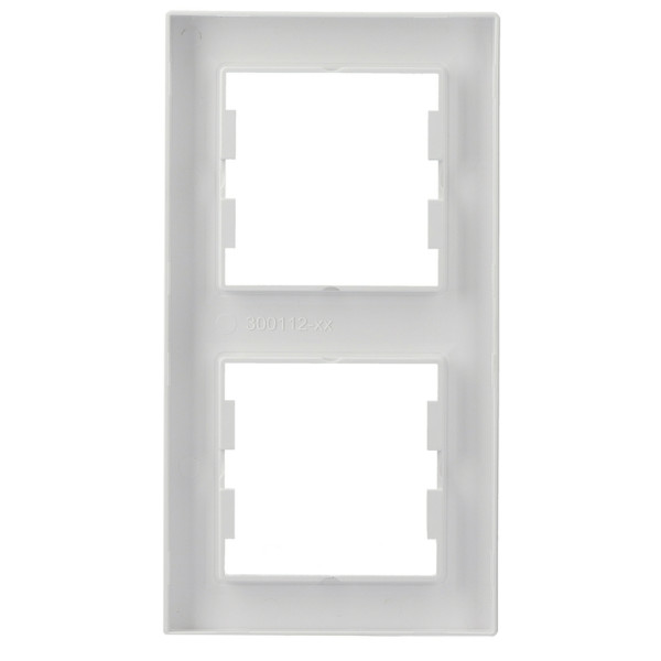 Рамка 2-местная вертикальная белая Asfora, EPH5810221 - фото №4