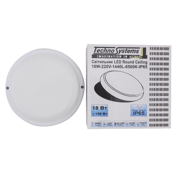 Світильник TNSy LED Round Ceiling 18W-220V-1440L-6500K-IP65 (TNSy5000510) - фото №2