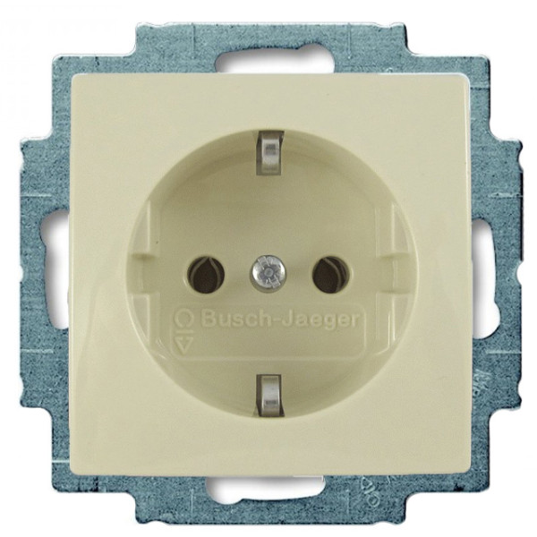 Розетка ABB Basic 55 20 EUC-92-507 с заземлением (слоновая кость)