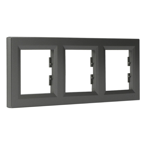 Рамка тройная сталь Asfora, EPH5800362 - фото №1