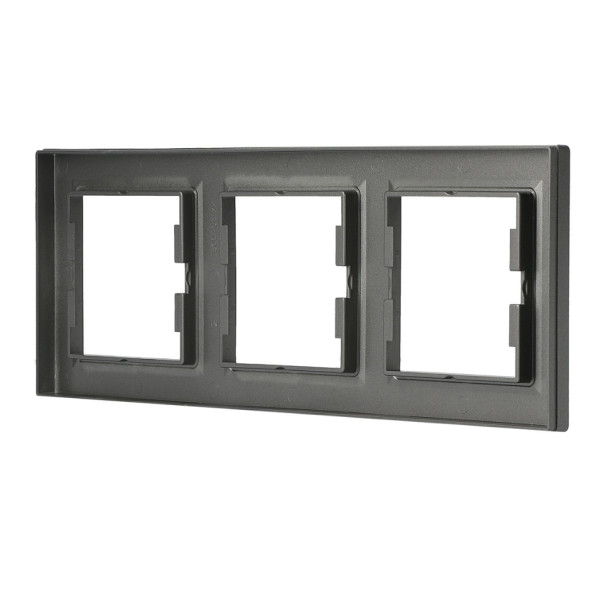 Рамка тройная сталь Asfora, EPH5800362 - фото №3