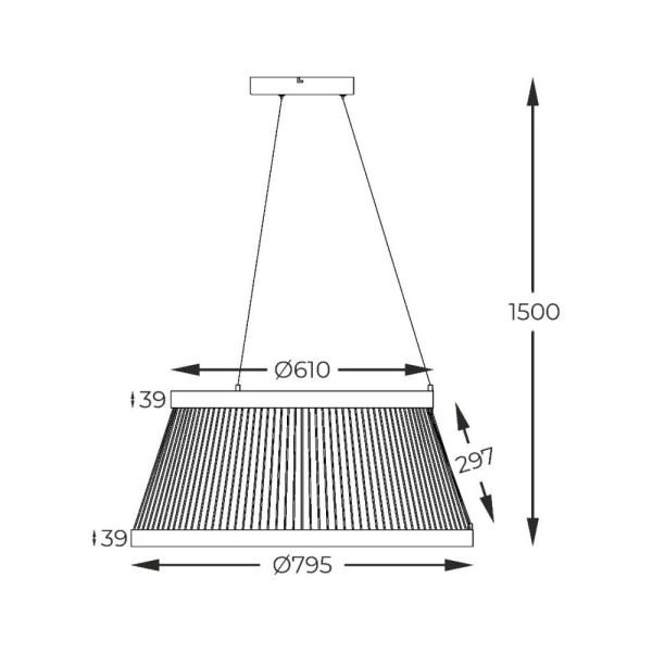 Люстра Zuma Line MD3328-2M-3BT Balu Led 1x57W 3000K-6000K 6700Lm IP20 - фото №4