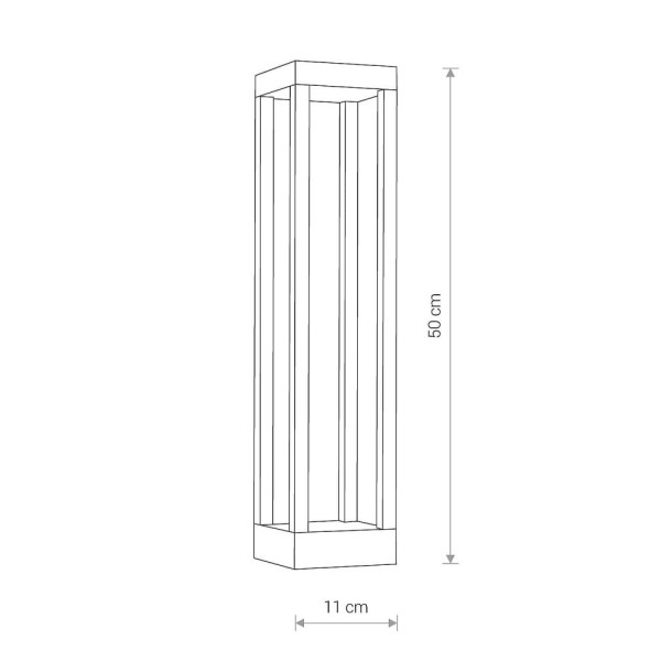 Вуличний світильник Nowodvorski 8145 Structure LED 1x13W 3000K 820Lm IP54 Чорний - фото №2