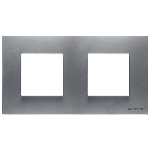Двомісна рамка ABB Zenit N2272 PL (срібло)