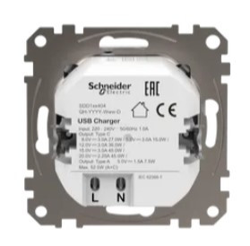 Розетка USB Schneider Electric Sedna Design & Elements A+C 3A 45Вт белая SDD111404 - фото №3