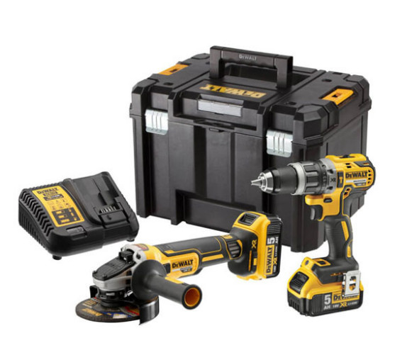 Набор из двух электроинструментов DeWALT DCK2080P2T DCD796, DCG405 с ЗУ и 2 АКБ