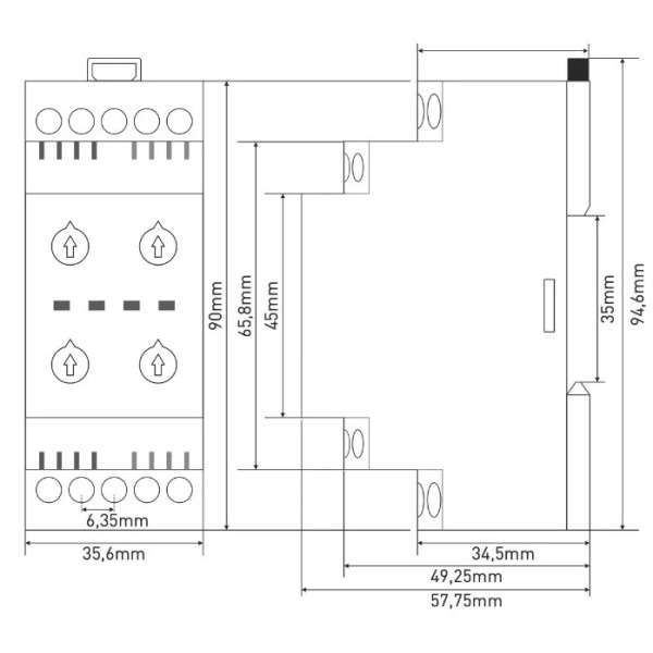 Реле захисту фази Tense FKT-06F з регульованою асиметрією без нейтралі з контролем чергування фаз - фото №1