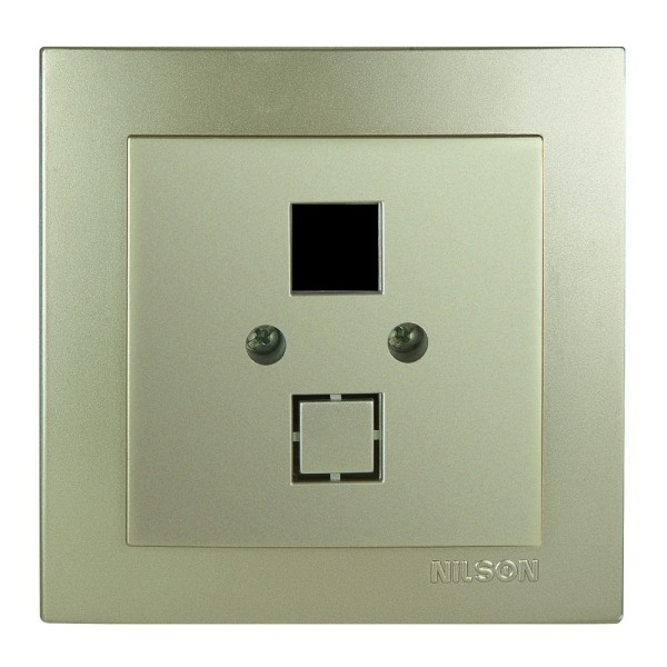 Розетка Nilson Touran золото комп'ютерна без модуля ( 24151042 )