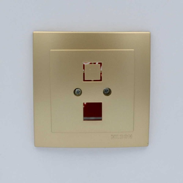 Розетка Nilson Touran золото комп'ютерна без модуля ( 24151042 ) - фото №1