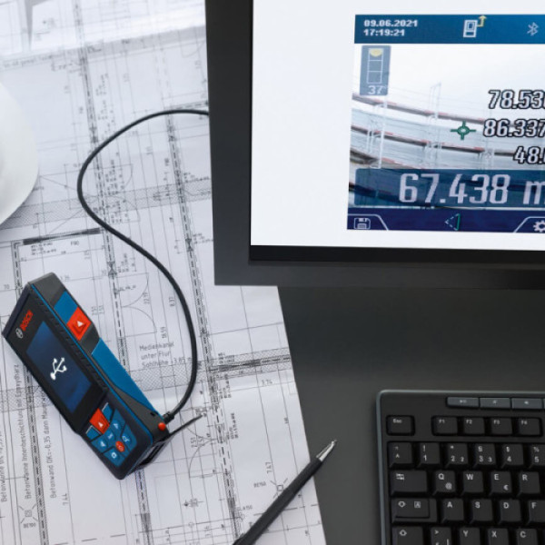 Лазерний далекомір Bosch GLM 150-27 C (0601072Z00) - фото №3