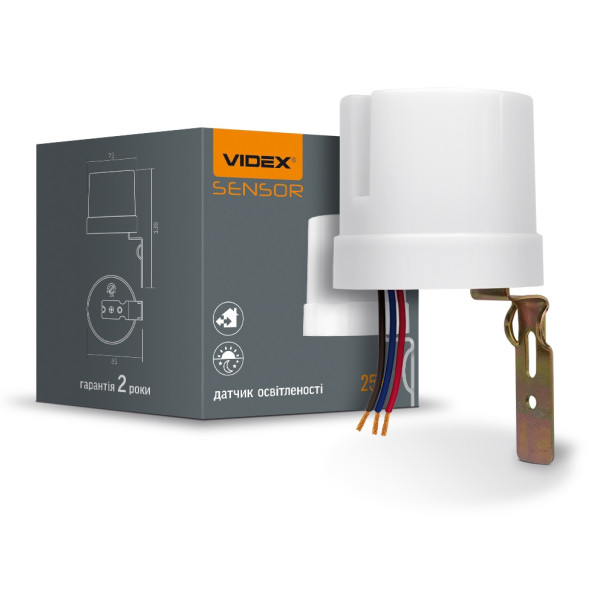 Фотометричний датчик освітленості Videx 220В 25A (VL-SN03) - фото №2