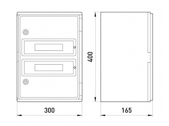 Шкаф ударопрочный e.plbox.300.400.165.24m.blank E.Next - фото №1