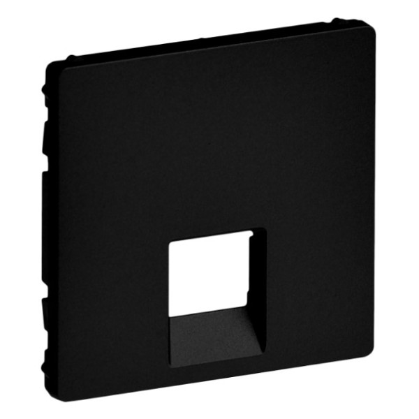 Панель розетки RJ45/RJ11 Legrand Valena Life черная матовая