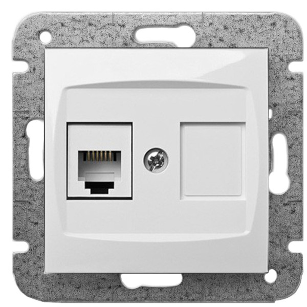 Телефонна розетка RJ11 Elektro-Plast Carla 1750-10 (білий)