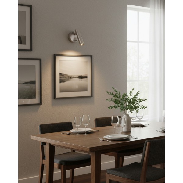 Бра, настінний світильник Kloodi WA-PIANO R110 3K CH LED 1x3W 120Lm IP20 хром - фото №1