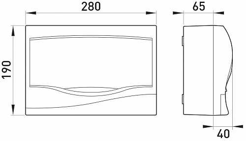 Корпус пластиковий E.Next e.plbox.stand.n.12mU 12-модульний навісний (s0290009u) - фото №1