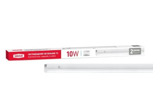 Лінійний світильник Maxus T5 10Вт 4100K 600мм з кнопкою (1-MT5-0610) - фото №2
