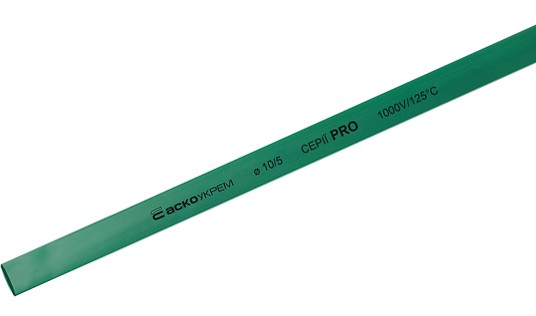 Термоусадочная трубка Аско-Укрем PRO Ø 10,0/5,0 зеленая (A0150040516)